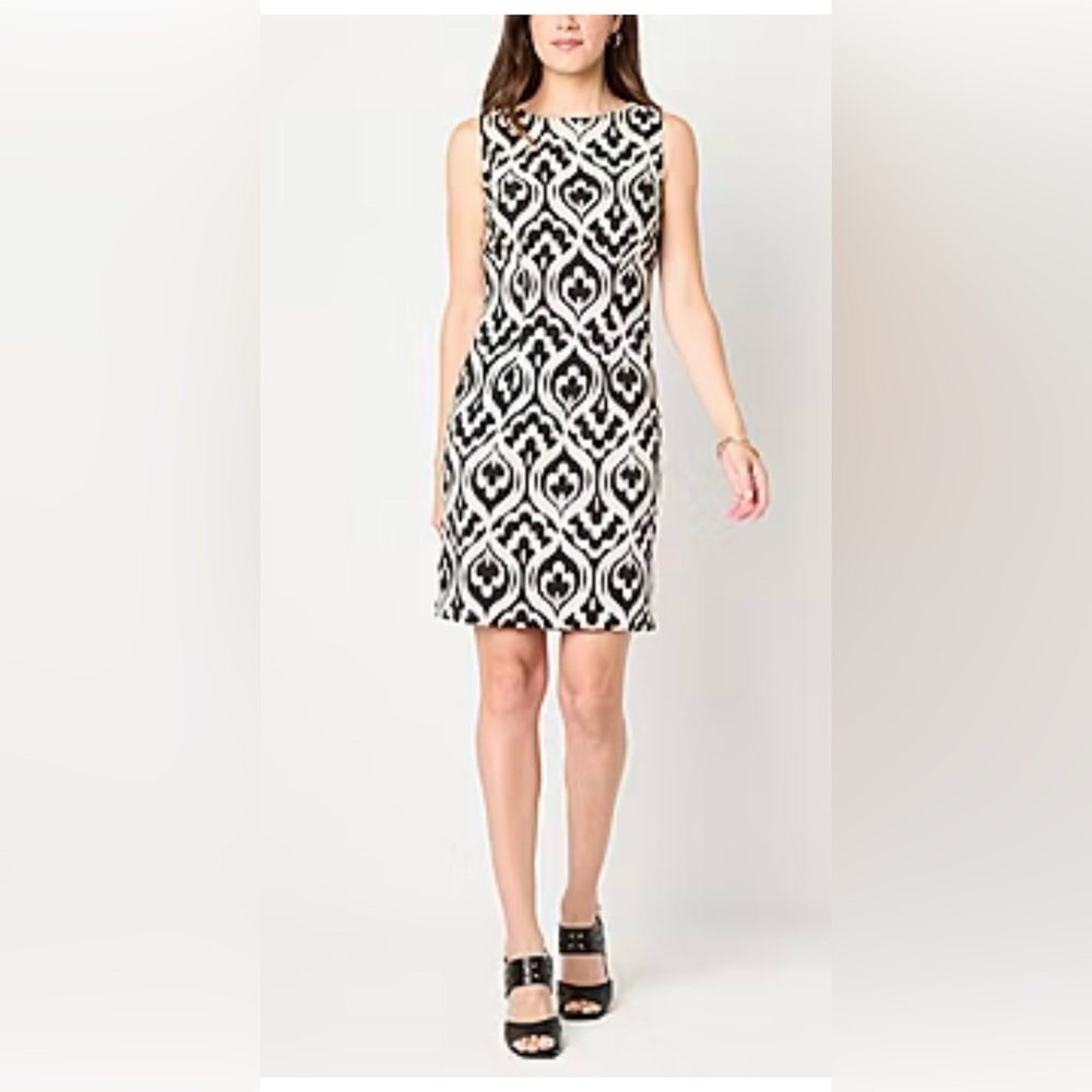 🌟Alyx NWT🌟 Black and Cream Abstract Dress size 14P